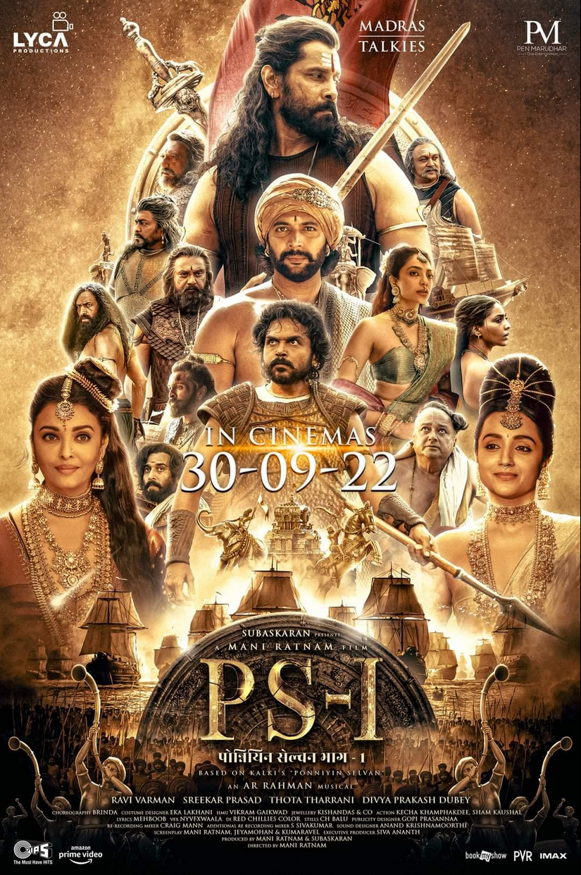 Ponniyin Selvan: Part One Hindi Dubbed Movie Poster (2022)