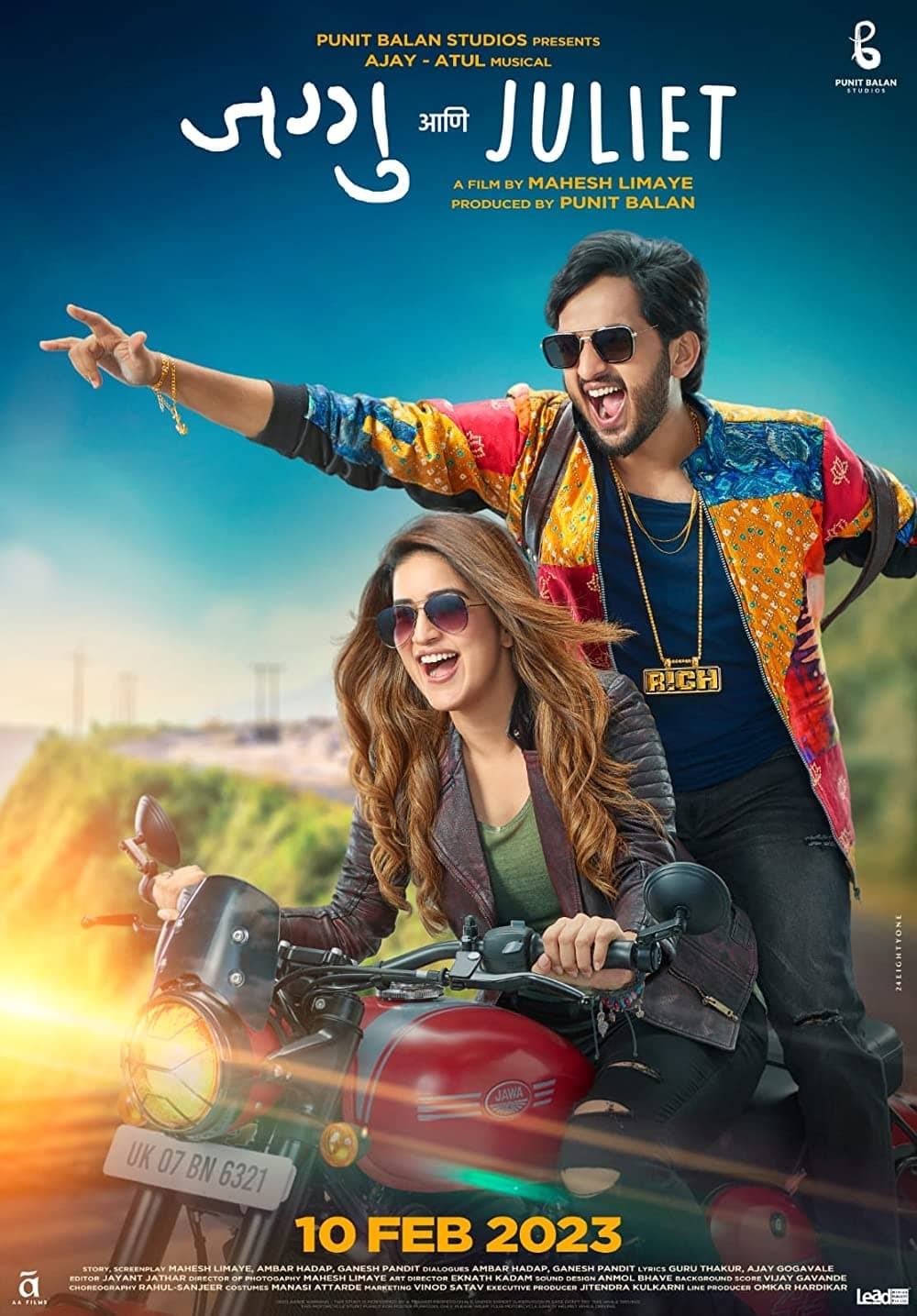 Jaggu Ani Juliet Hindi Dubbed Movie Poster (2023)